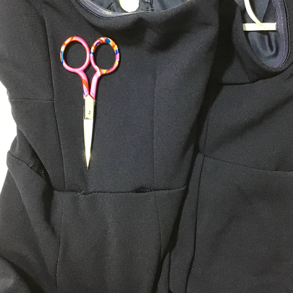 LULU'S SZ S Blue Height of Elegance Plunge Neck Mermaid Maxi Dress NWT 0B8 *flaw - Picture 13 of 14